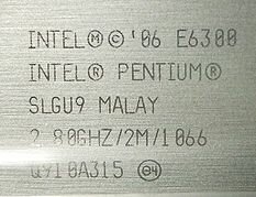 Intel Pentium Dual Core e6300