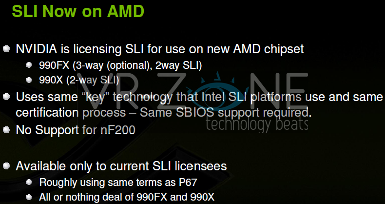 Поддержка SLI на платформе AMD